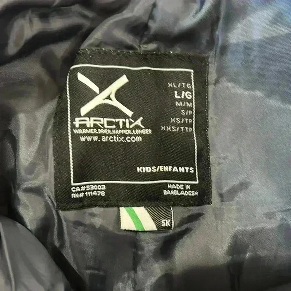 ARCTIX Youth Navy/Gray Ski Snow Pants Size Large button with adjustable waist - Picture 7 of 11